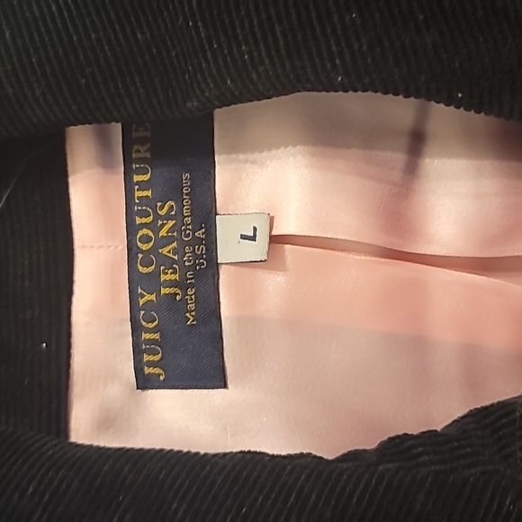 Juicy Couture  Authentic Vintage NWOT Rare Find Black Corduroy Jacket - Picture 4 of 7
